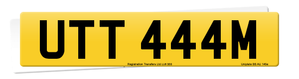 Registration number UTT 444M